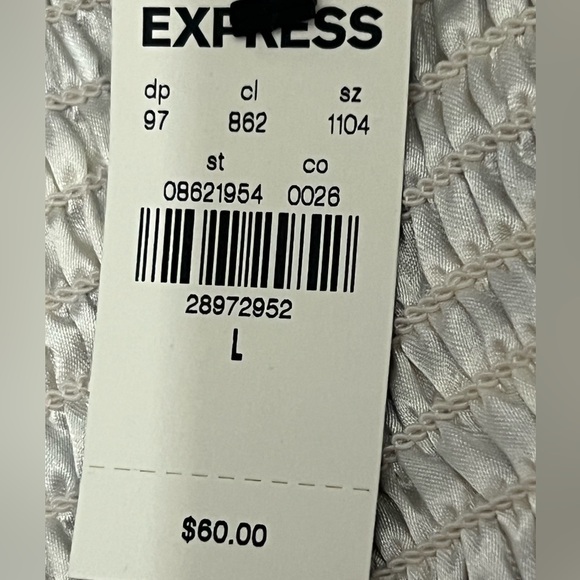 Express Paisley Smocked Cropped Off The Shoulder Top - Picture 10 of 11